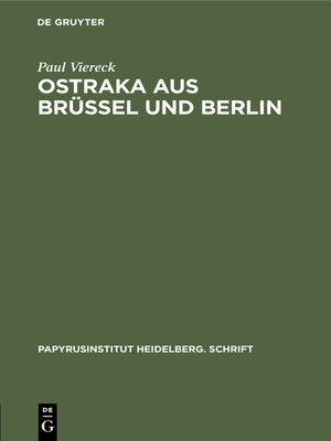 cover image of Ostraka aus Brüssel und Berlin